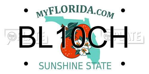 BL10CH Florida License Plate