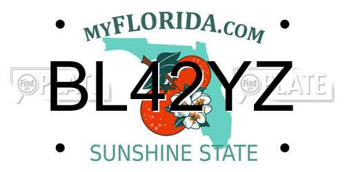 BL42YZ Florida License Plate