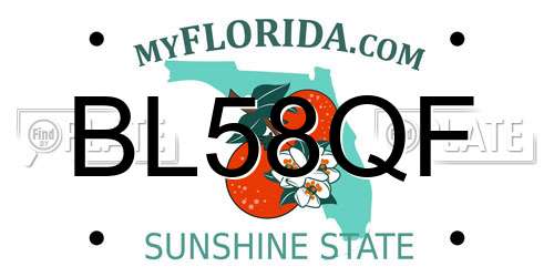 BL58QF Florida License Plate