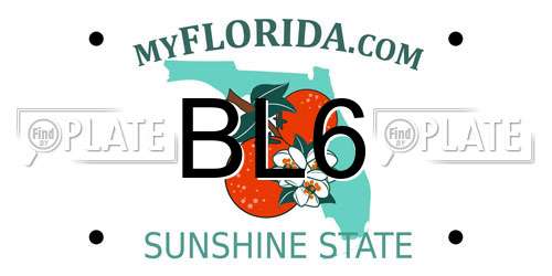 BL6 Florida License Plate