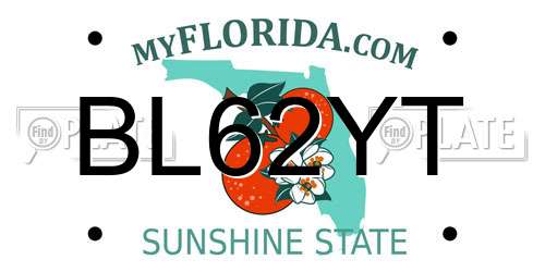 BL62YT Florida License Plate