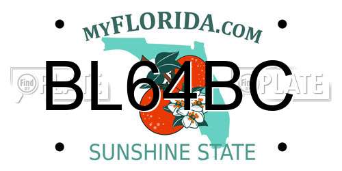 BL64BC Florida License Plate