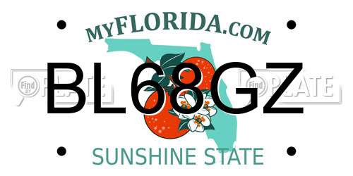 BL68GZ Florida License Plate