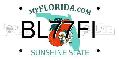 BL77FI Florida License Plate