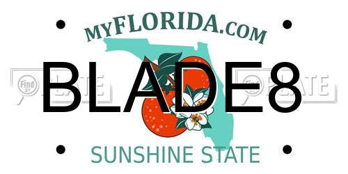 BLADE8 Florida License Plate