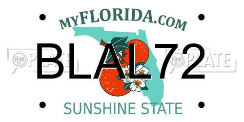 BLAL72 Florida License Plate