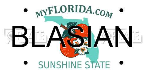 BLASIAN Florida License Plate