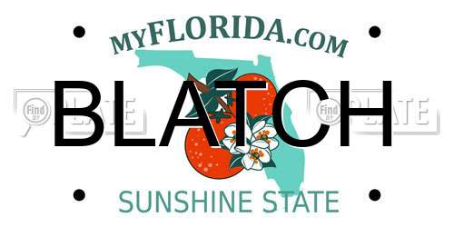BLATCH Florida License Plate