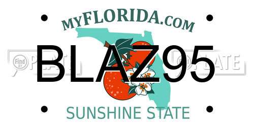 BLAZ95 Florida License Plate