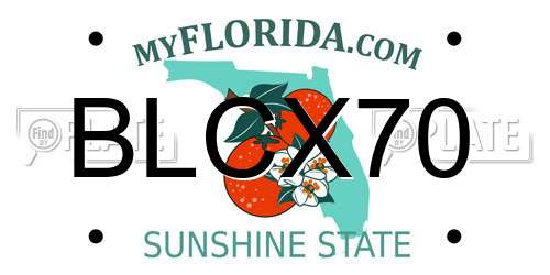 BLCX70 Florida License Plate