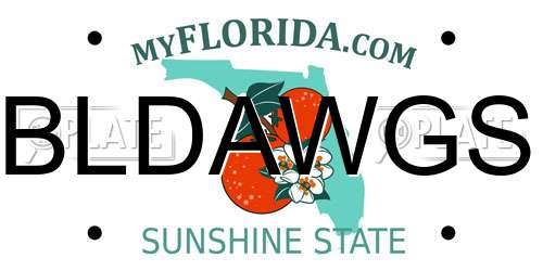 BLDAWGS Florida License Plate
