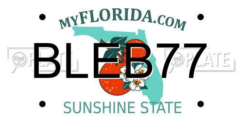 BLEB77 Florida License Plate