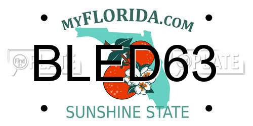 BLED63 Florida License Plate