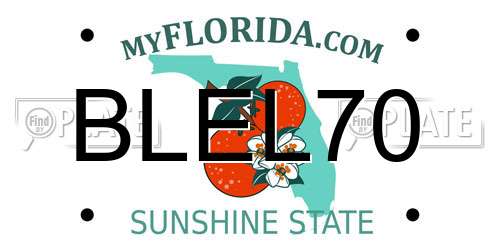 BLEL70 Florida License Plate