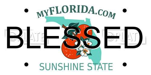 BLESSED Florida License Plate