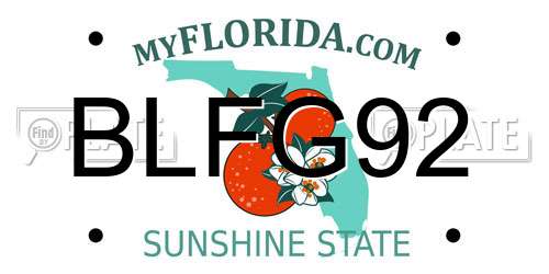 BLFG92 Florida License Plate