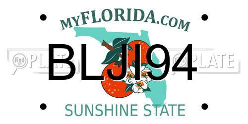 BLJI94 Florida License Plate