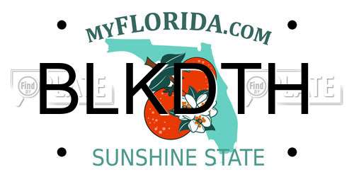 BLKDTH Florida License Plate