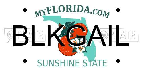 BLKGAIL Florida License Plate