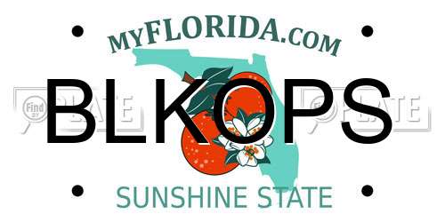 BLKOPS Florida License Plate