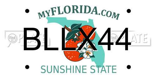 BLLX44 Florida License Plate