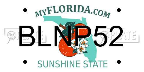 BLNP52 Florida License Plate