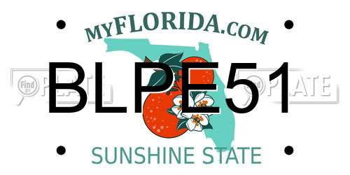 BLPE51 Florida License Plate