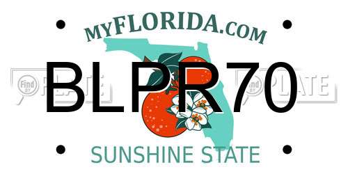 BLPR70 Florida License Plate