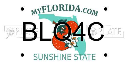 BLQ4C Florida License Plate