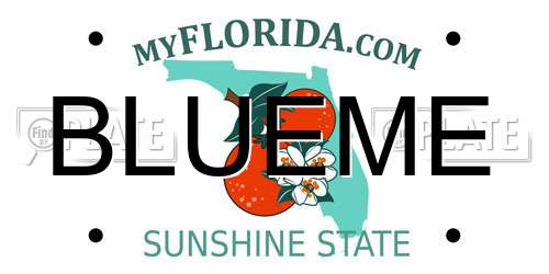 BLUEME Florida License Plate