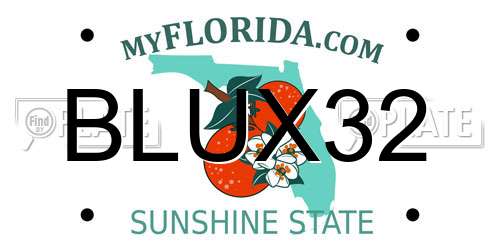 BLUX32 Florida License Plate