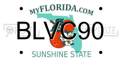 BLVC90 Florida License Plate