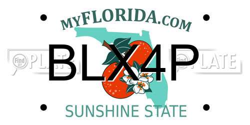 BLX4P Florida License Plate
