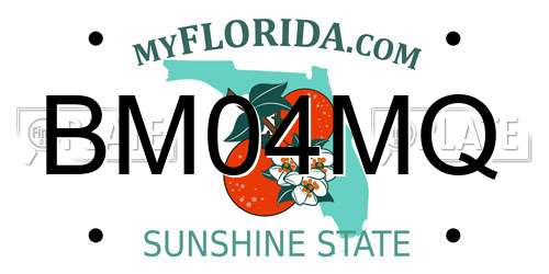 BM04MQ Florida License Plate