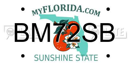 BM72SB Florida License Plate