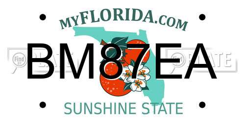 BM87EA Florida License Plate