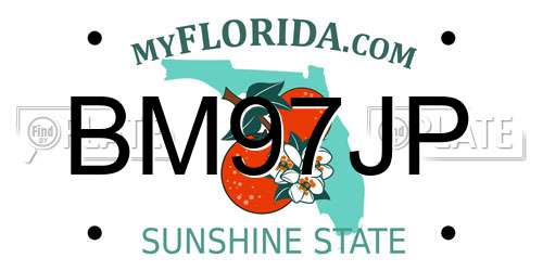 BM97JP Florida License Plate