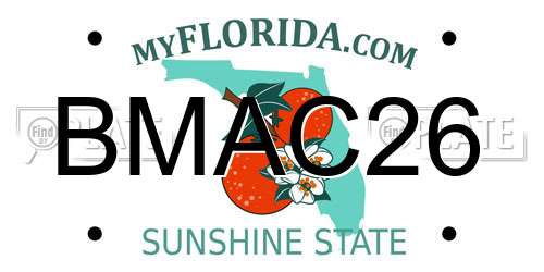 BMAC26 Florida License Plate
