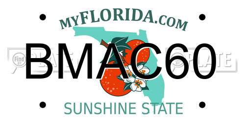 BMAC60 Florida License Plate