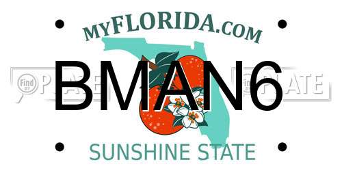 BMAN6 Florida License Plate