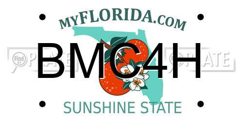 BMC4H Florida License Plate