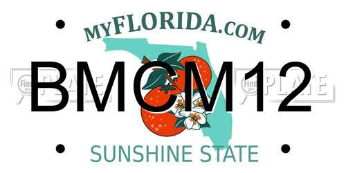 BMCM12 Florida License Plate