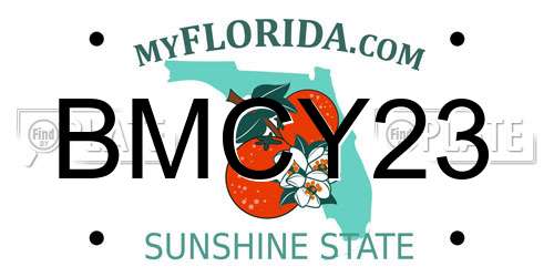 BMCY23 Florida License Plate