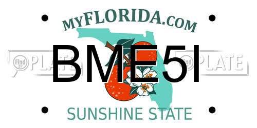 BME5I Florida License Plate