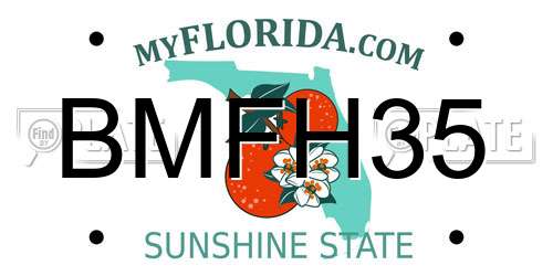BMFH35 Florida License Plate