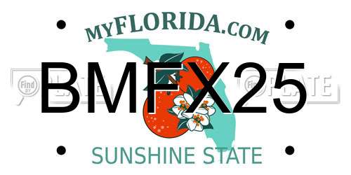 BMFX25 Florida License Plate