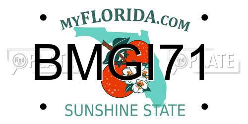 BMGI71 Florida License Plate