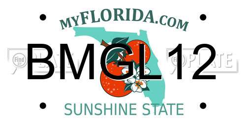 BMGL12 Florida License Plate