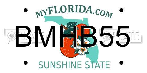 BMHB55 Florida License Plate