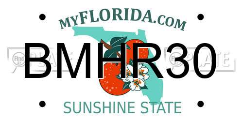 BMHR30 Florida License Plate